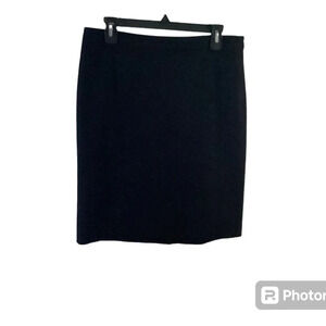 Ann Taylor Loft skirt black classic office chic business wear mature wonens sz 8